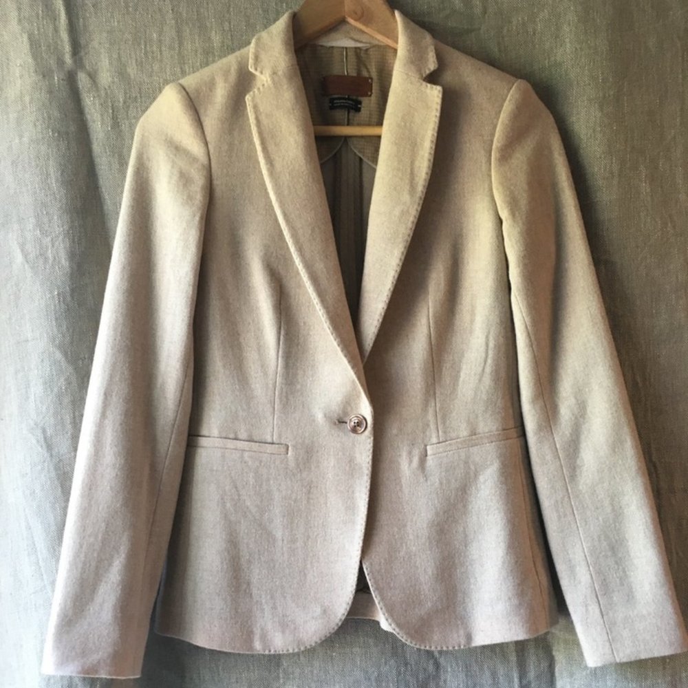 Camel Massimo Dutti Blazer wool/Alpaca 2